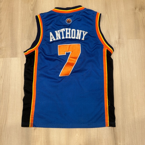 Youth Adidas New York Knicks Carmelo Anthony #7 Official NBA Jersey size YLarge - Picture 6 of 6